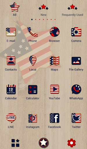 U.S.A. Flag Star Theme Screen 3