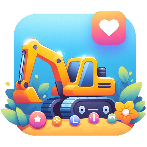 Heavy equipment work log logo