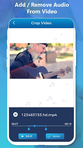 Android application Add Remove Audio From Video screenshort