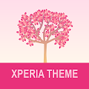 Xperia Theme - Falling Flowers Red
