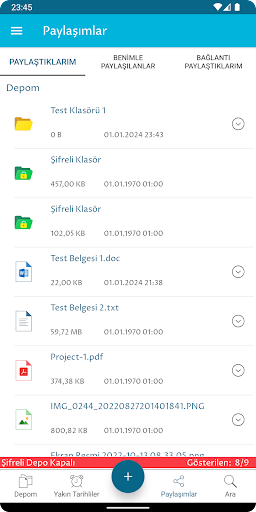 Safir Depo Bulut Depolama Screen 3