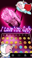 screenshot of Glitter Rose Love Keyboard Bac