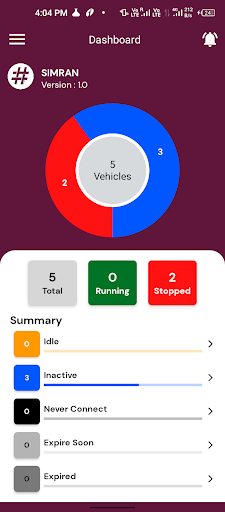 Android application Hash Track Plus screenshort
