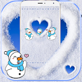 Snow Winter Theme Cute Snowman live wallpaper icon