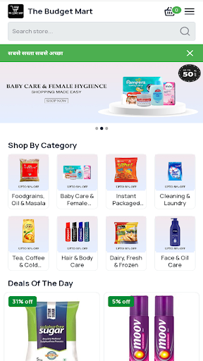 Android application THE BUDGET MART - shopping App screenshort