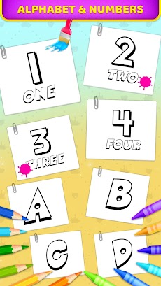 Alphabet and Numbers Coloringのおすすめ画像2
