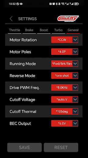 Corally Motor Management Screen 3