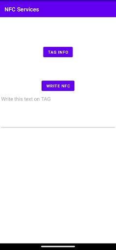 Android application NFC Services screenshort
