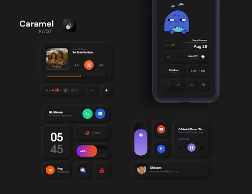 Caramel KWGT Screen 2