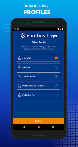Android application eMilk screenshort