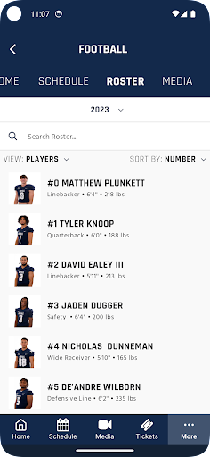 Screenshot of Georgetown Hoyas