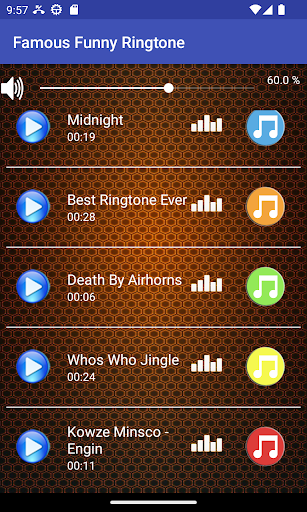 Android application Famous Funny Ringtone screenshort