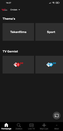 TriNed TV App Screen 2