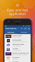 screenshot of Online Radio Box radio player