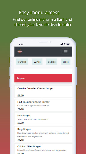 Woodland Burgers & Wings Screen 3