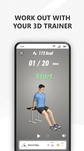 Screenshot of Genie Fit: Home Workout, Fitne