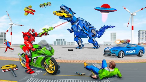 Police Dino Robot Car Game 3dのおすすめ画像3