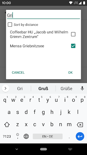 OpenMensa Screen 3