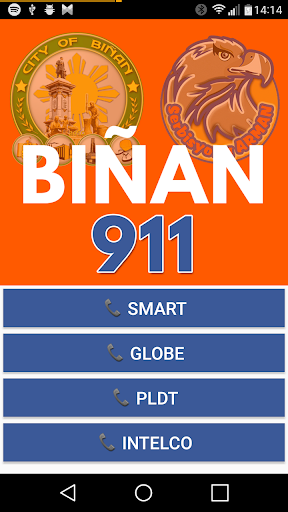 Android application Biñan 911 screenshort