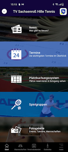 Android application TV Sachsenroß Hille Tennis screenshort