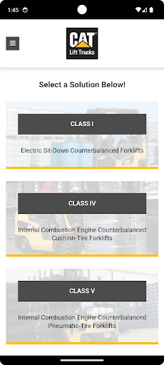 Logisnext Forklift Sales App Screen 2