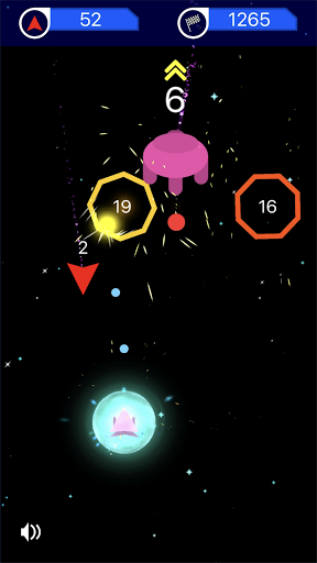 Android application Space Survival: 2D Asteroids screenshort