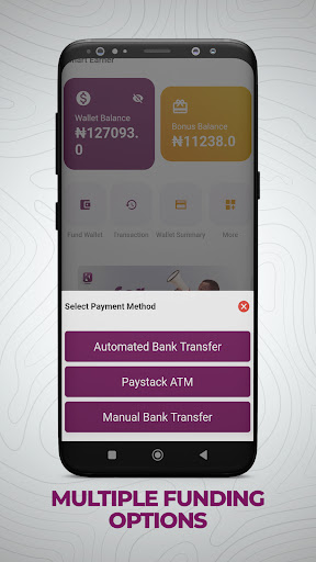 KVdata: VTU & Bills Payment Screen 3