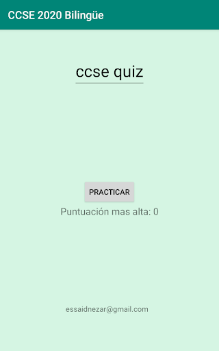 Android application Test CCSE Nacionalidad (Árabe) screenshort