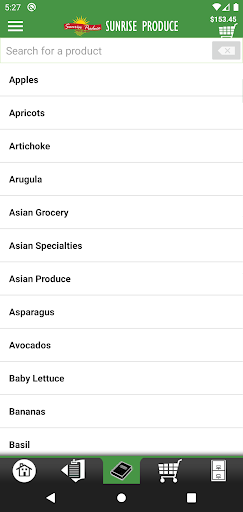 Sunrise Produce Checkout App Screenshot