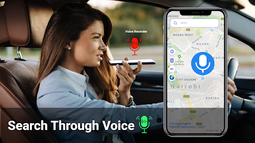 Screenshot of Voice GPS Map Navigation Route