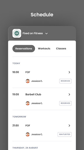 Fixed on Fitness Screen 3