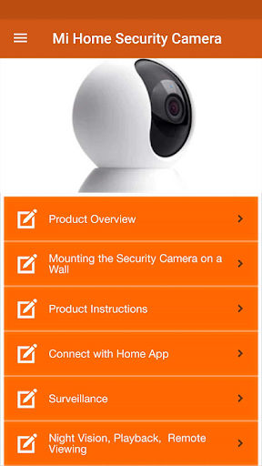 Android application Mi Home Security Camera Guide screenshort