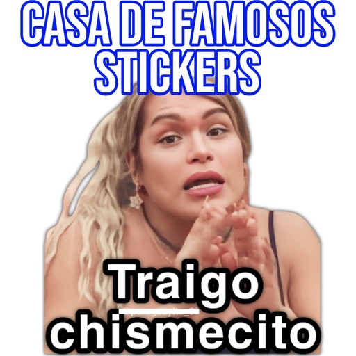 Stickers casa de los famosos logo