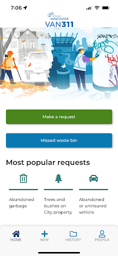 Android application Van311 screenshort