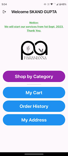 Android application Paramanna : Healthy Foods screenshort