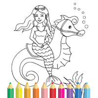 Cute Mermaids Coloring Pages - Offline 