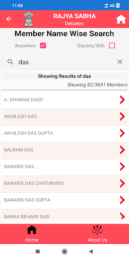 Rajya Sabha Debates Screen 3