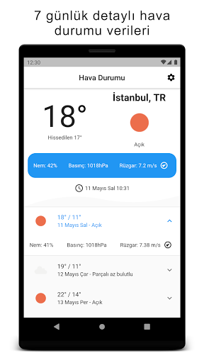Hava Durumu: Haftalık ve Anlık Screen 3