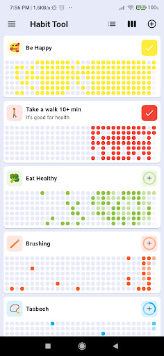 Habit Tool - Habit Tracker Log Screen 3