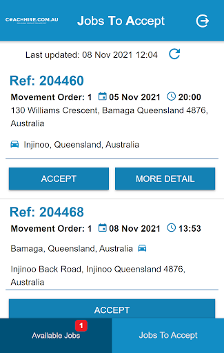 Android application Coachhire.com.au Supplier App screenshort