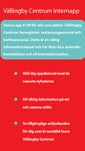 Android application Vällingby Centrum Intern screenshort