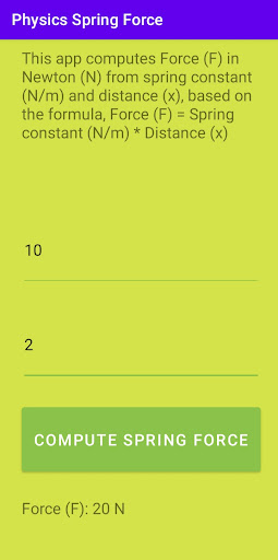 Physics - Compute Spring Force Screen 3