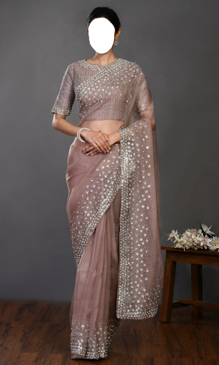 Party Wear Saree Photo Suit
