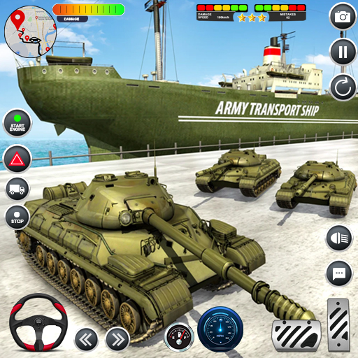 Army Transport Tank Ship Games  Icon