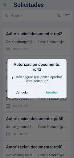 Autorizaciones Screen 3