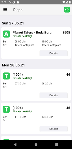Android application Wieland Intern screenshort