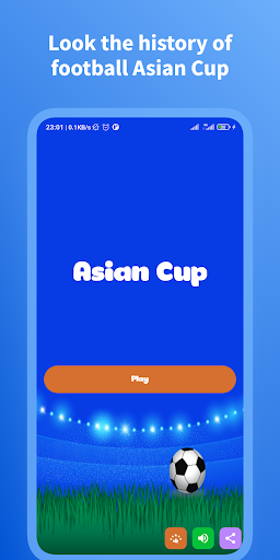 Android application Asian Cup Quiz screenshort