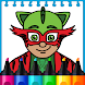 Pj heroes Coloring Book mask - Androidアプリ