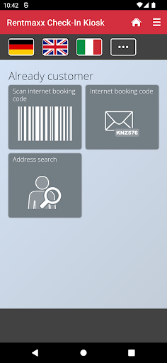 Android application Rentmaxx Check-In Kiosk screenshort