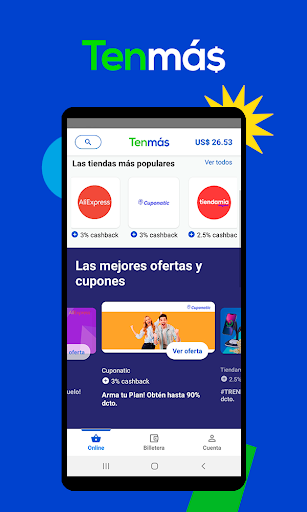 Android application Tenmás: Get cashback shopping screenshort